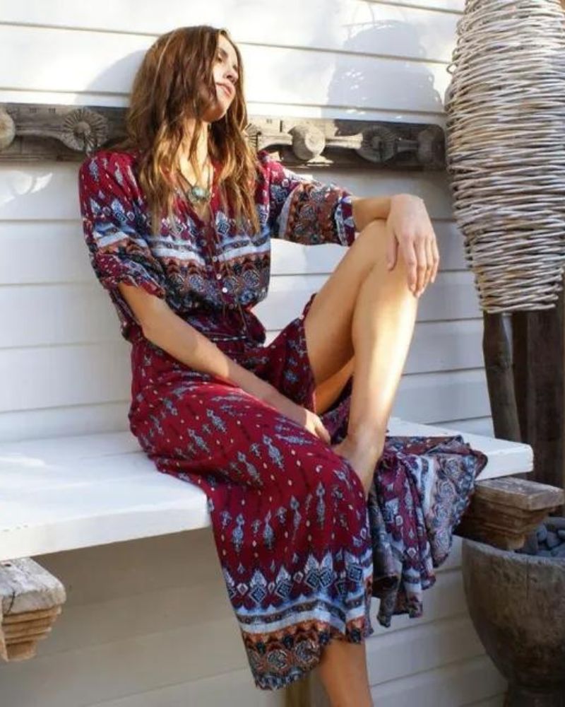 Bibe - BOHEMIAN FLORAL DRESS