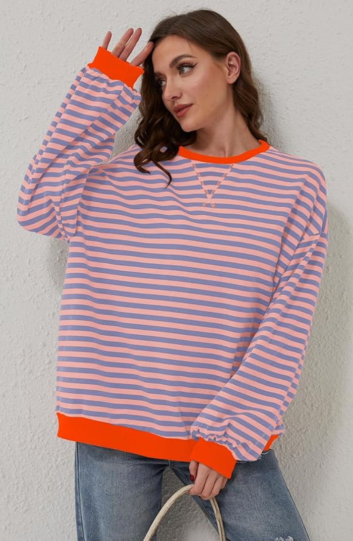 Lucy™ | Striped sweater in plus size