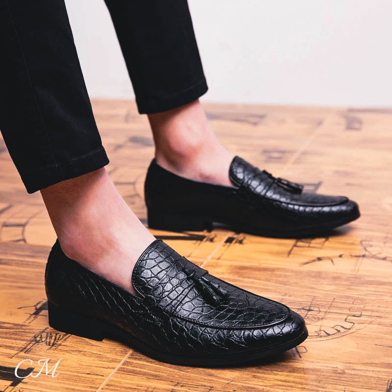 Marizio | Italian Crocodile Leather Loafers