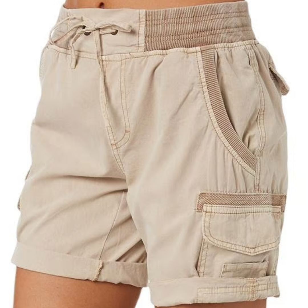 High waist ladies casual loose shorts