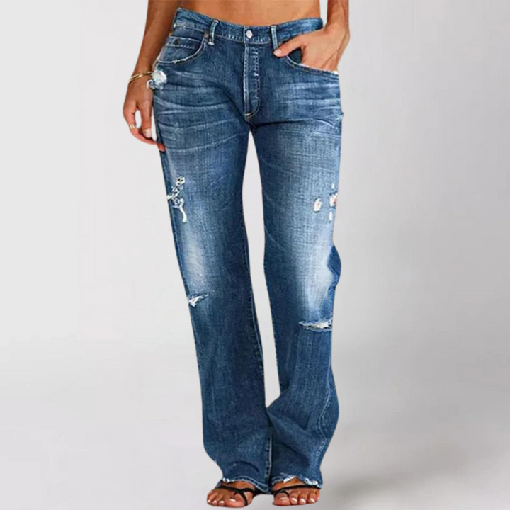 Viktoria - Loose wide cut denim jeans for women