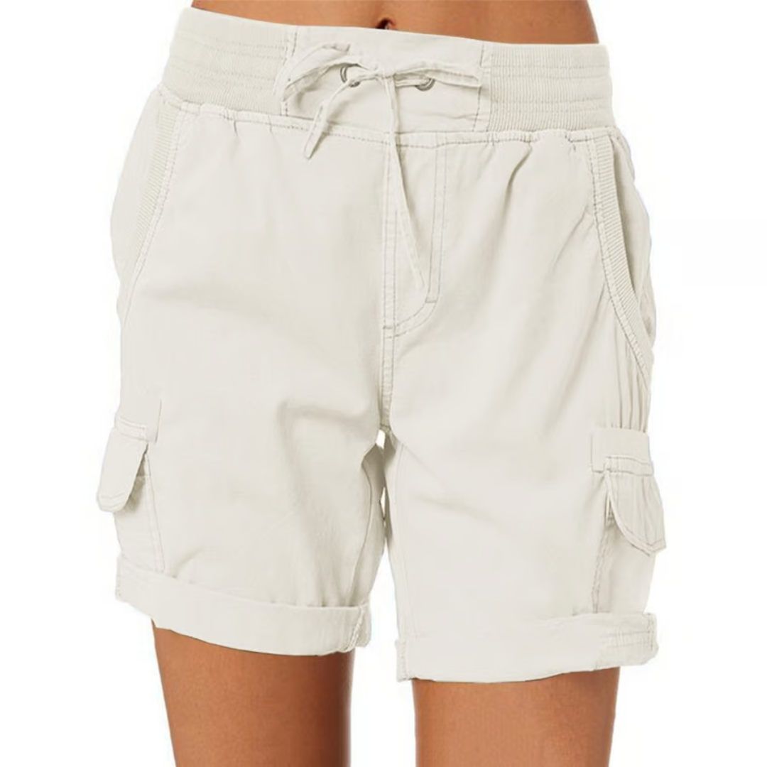 High waist ladies casual loose shorts