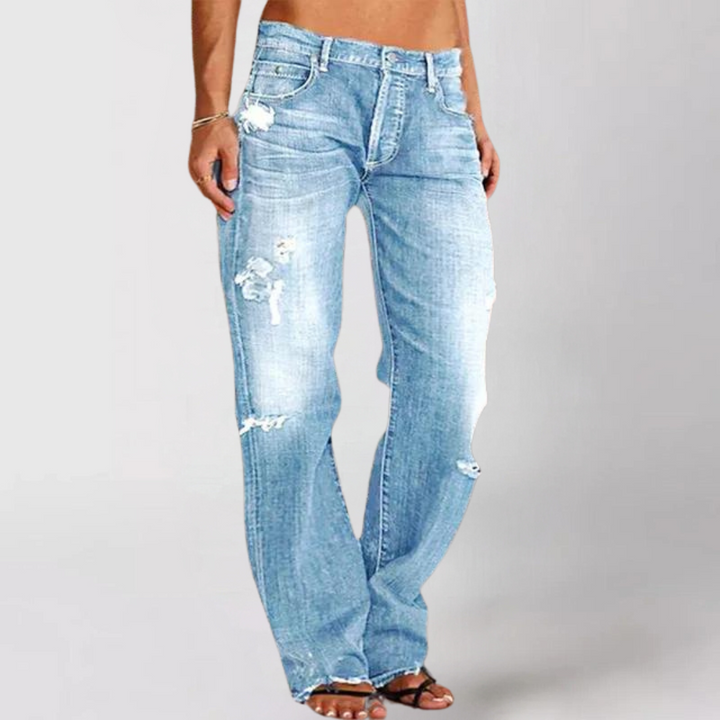 Viktoria - Loose wide cut denim jeans for women