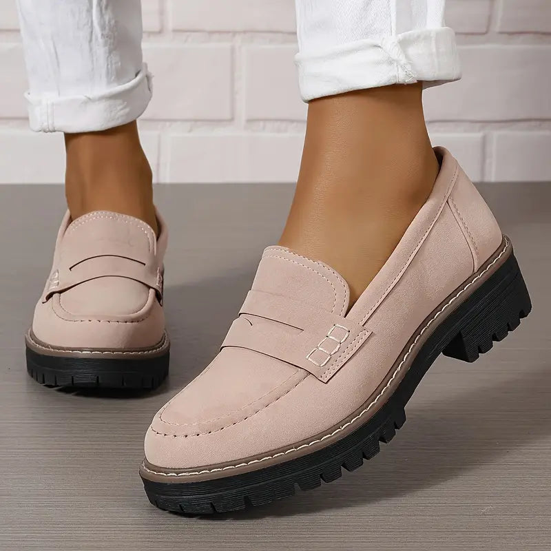 Chunky Loafers | Easy Slip-On, Comfort Round Toe