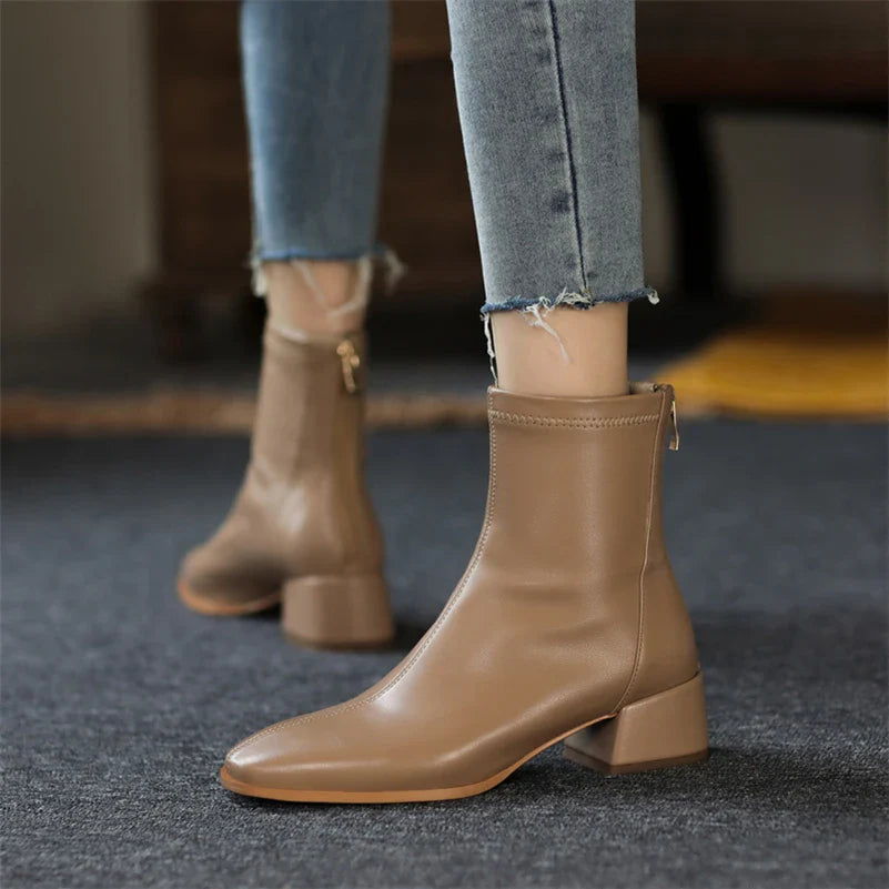 Bold Boundary Genuine Leather Boots