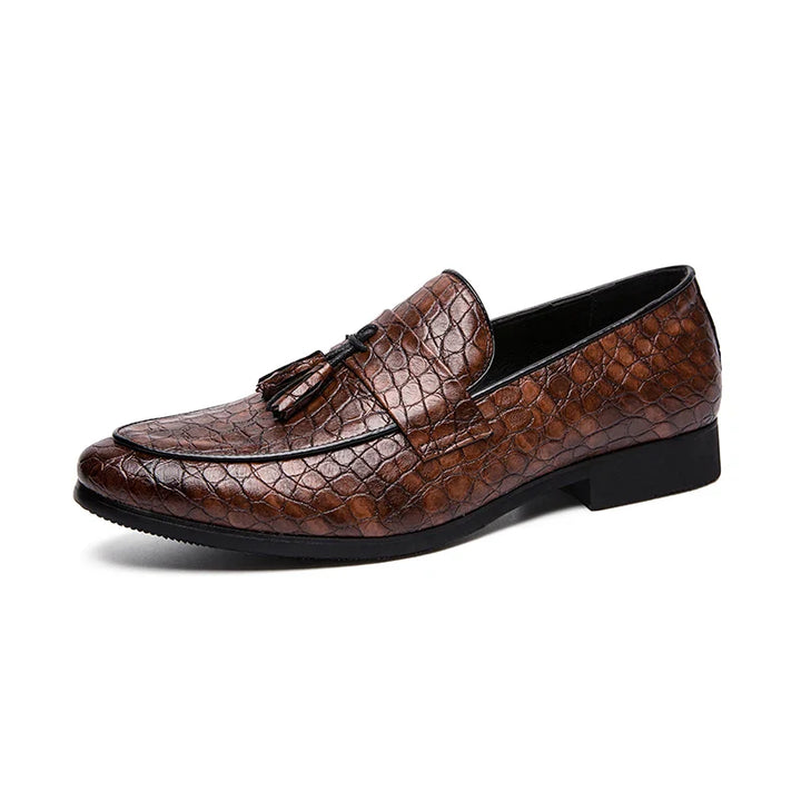 Marizio | Italian Crocodile Leather Loafers