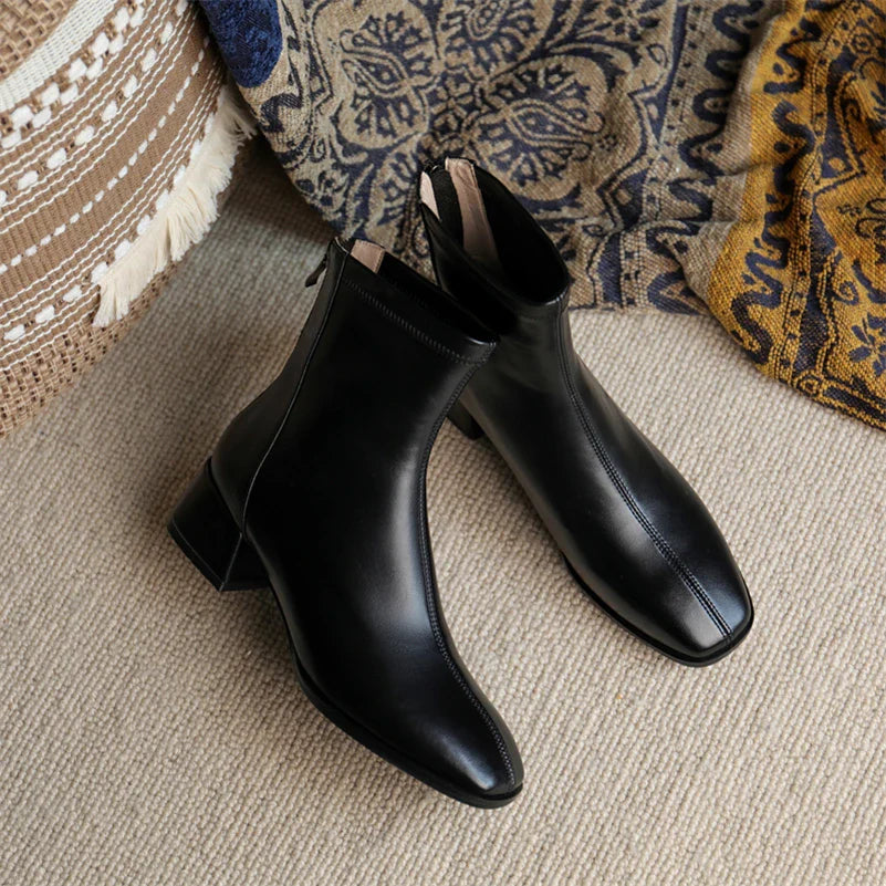 Bold Boundary Genuine Leather Boots