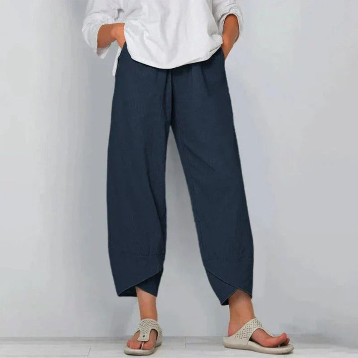 Nathalie - Chic cotton and linen trousers