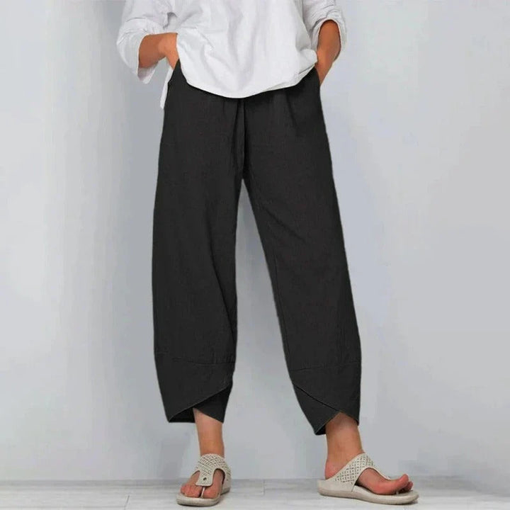 Nathalie - Chic cotton and linen trousers