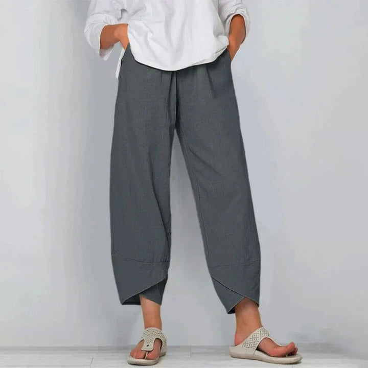 Nathalie - Chic cotton and linen trousers