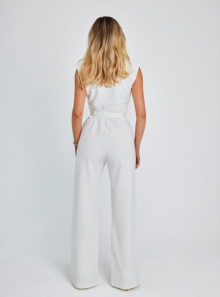 Vicky | Sleeveless Wide Leg Jumpsuit