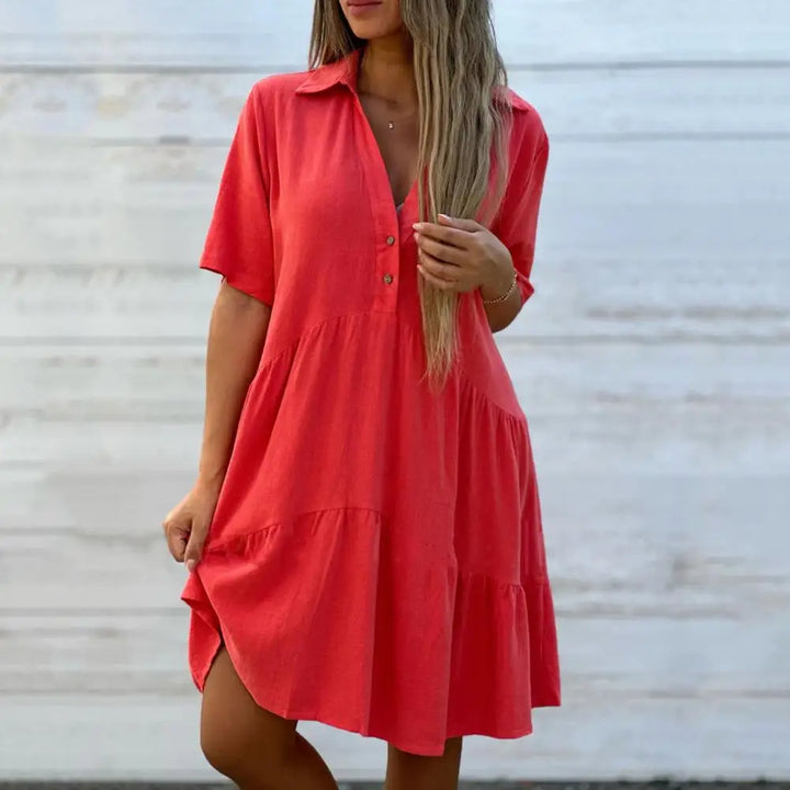 Tess | Loose, single-coloured dress