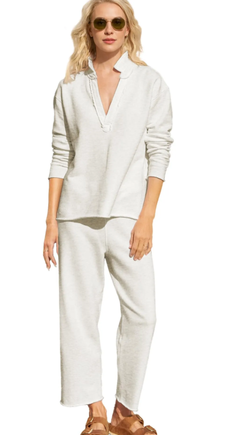 Bella™ | 2024 V Neck Pullover Sweatshirts Wide Leg Pants Set