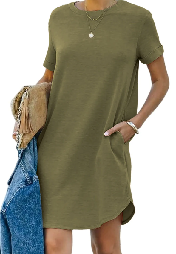 Noel™ | Short Sleeve T Shirt Dress