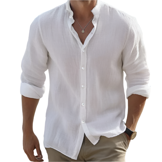 Ronnie | Men's Casual Cotton Linen Blouse