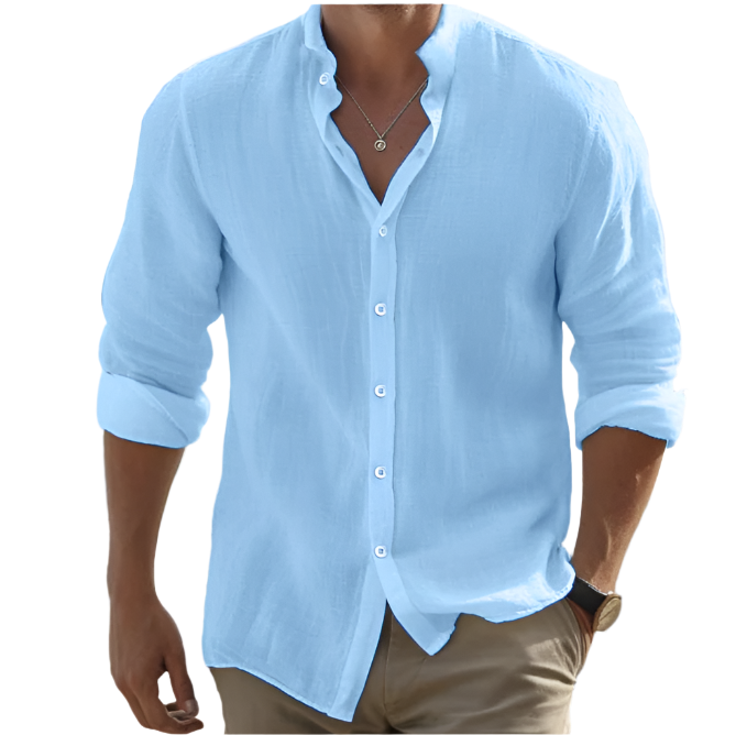 Ronnie | Men's Casual Cotton Linen Blouse