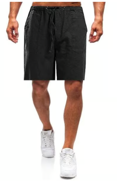 Men's Cotton and linen loose casual shorts