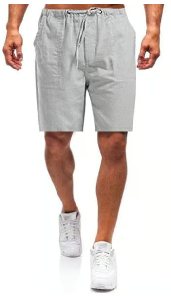 Men's Cotton and linen loose casual shorts