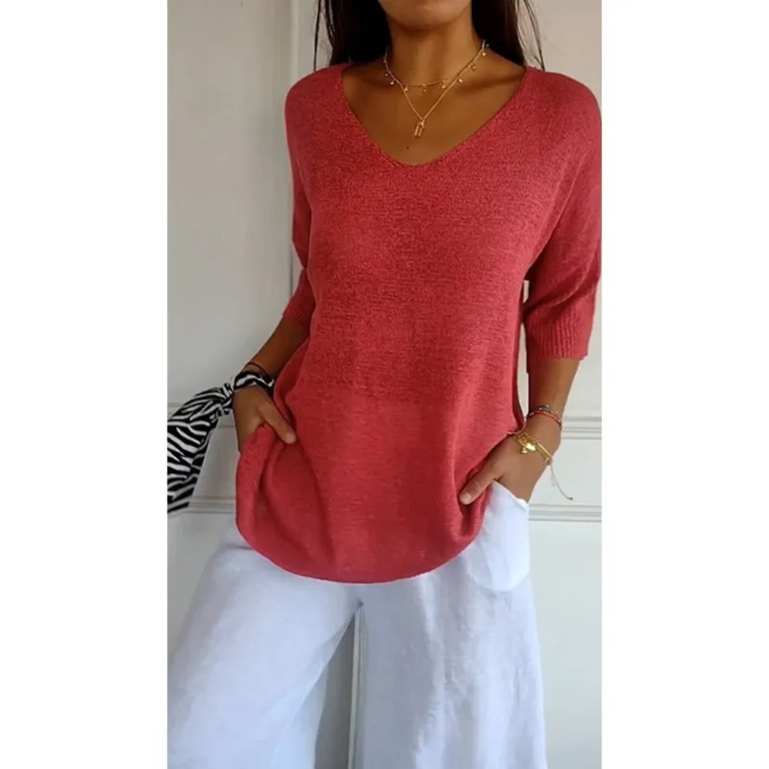 Valerie | Elegant V-neck shirt