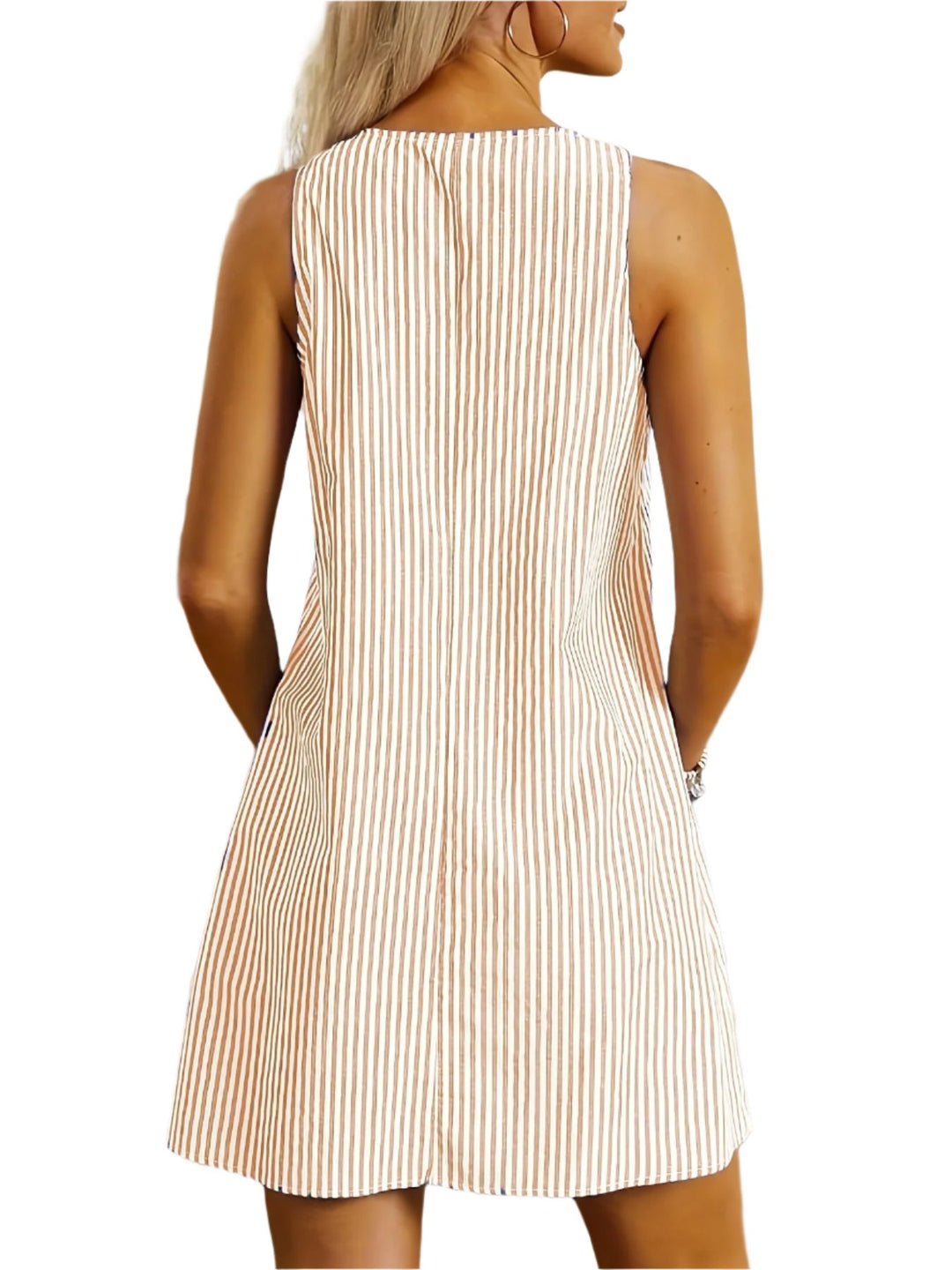 Alissa™ - Sleeveless Striped Dress