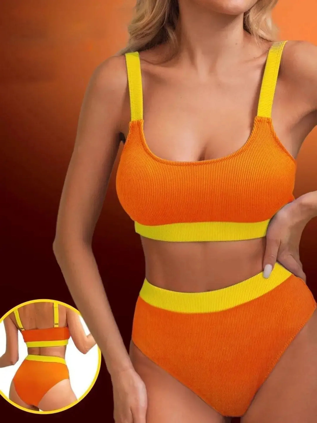 Color-Block Bikini Sets Swimwear