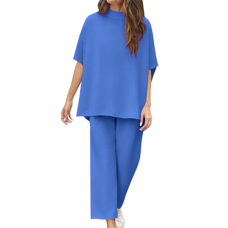 Janice | Set of wide trousers with 3/4 sleeves for women