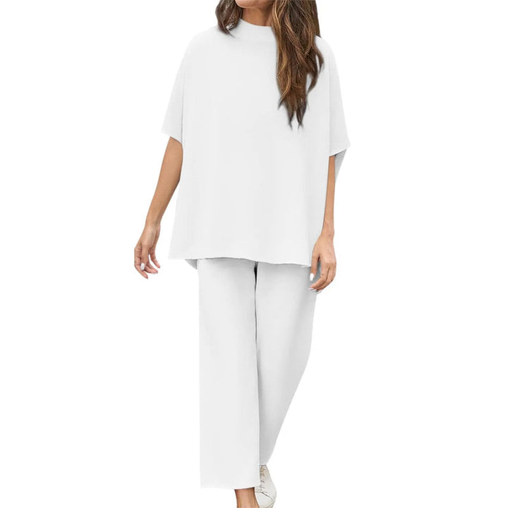 Janice | Set of wide trousers with 3/4 sleeves for women